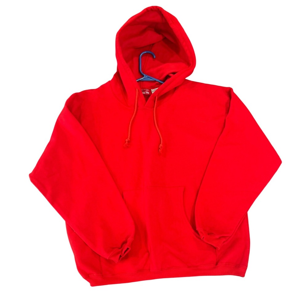 Marlboro Country Store Hoodie Mens S Red Good Vintage Made in USA Pullover